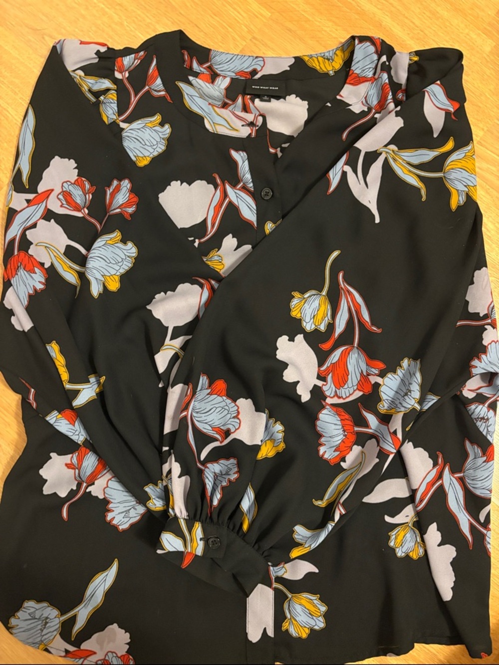Floral Button-Front Top - Picture 3 of 3
